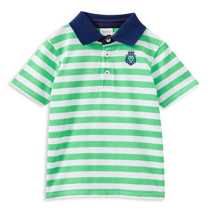 Milky Green Stripe Rugby 00-1Y